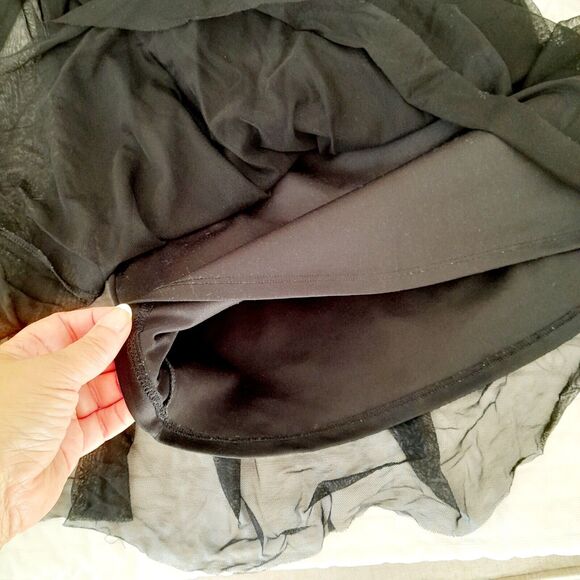 Love Fire Black Tulle Midi Full Skirt Feminine Balletcore Evening Holiday Sz: S - Picture 10 of 10